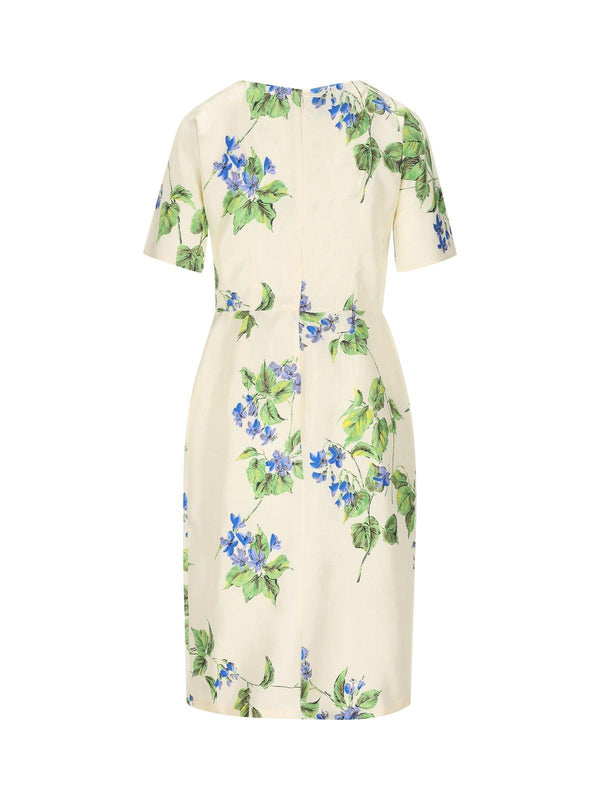 Prada Floral Print Short-sleeve Dress - Women