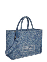 Versace Athena Logo Embroidered Tote Bag - Women