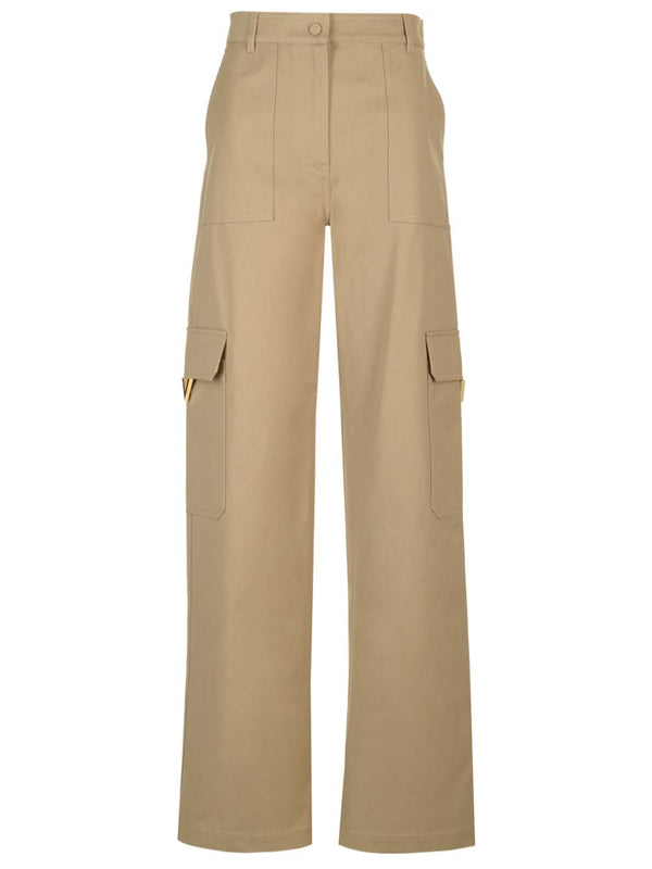 Valentino Cargo Pants In Stretch Canvas - Women