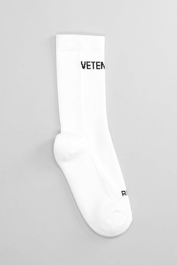 VETEMENTS Socks In White Cotton - Unisex - Piano Luigi