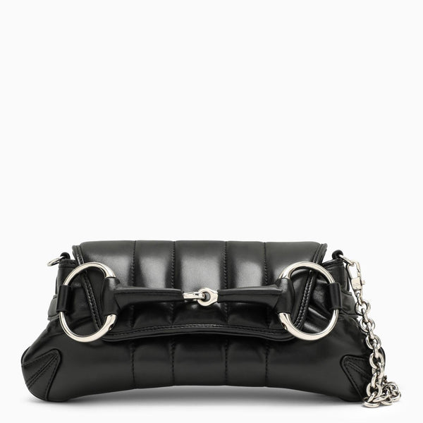 Gucci Horsebit Chain Small Black Bag - Women