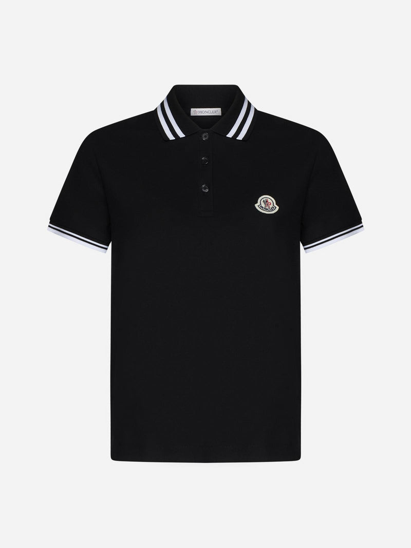 Moncler Logo-patch Cotton Polo Shirt - Women