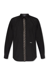 Versace Logo Detailed Embellished Shirt - Men - Piano Luigi