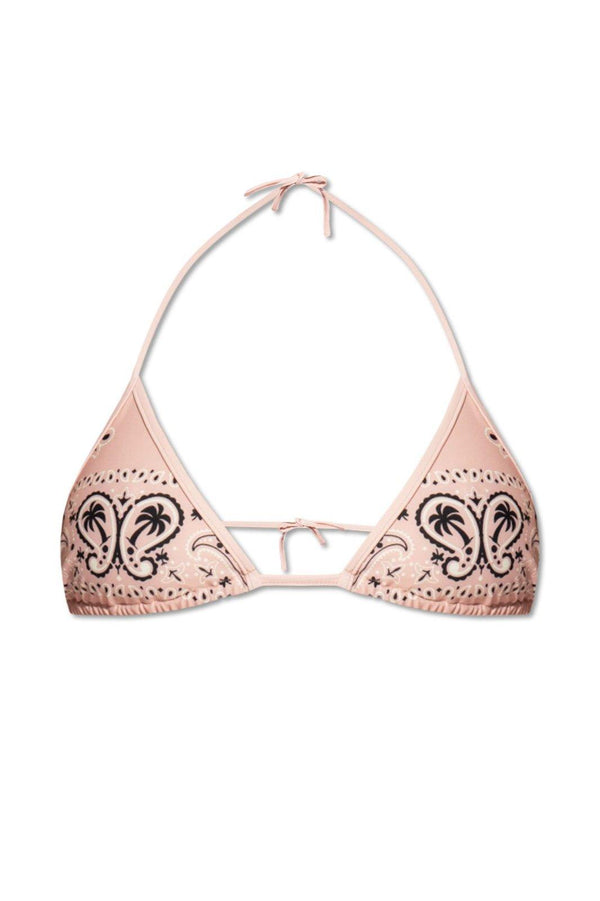 Palm Angels Paisley-printed Halterneck Triangle Bikini Top - Women