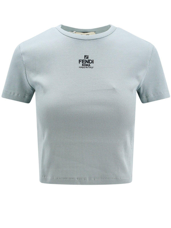 Fendi Logo Detailed Cropped T-shirt - Women
