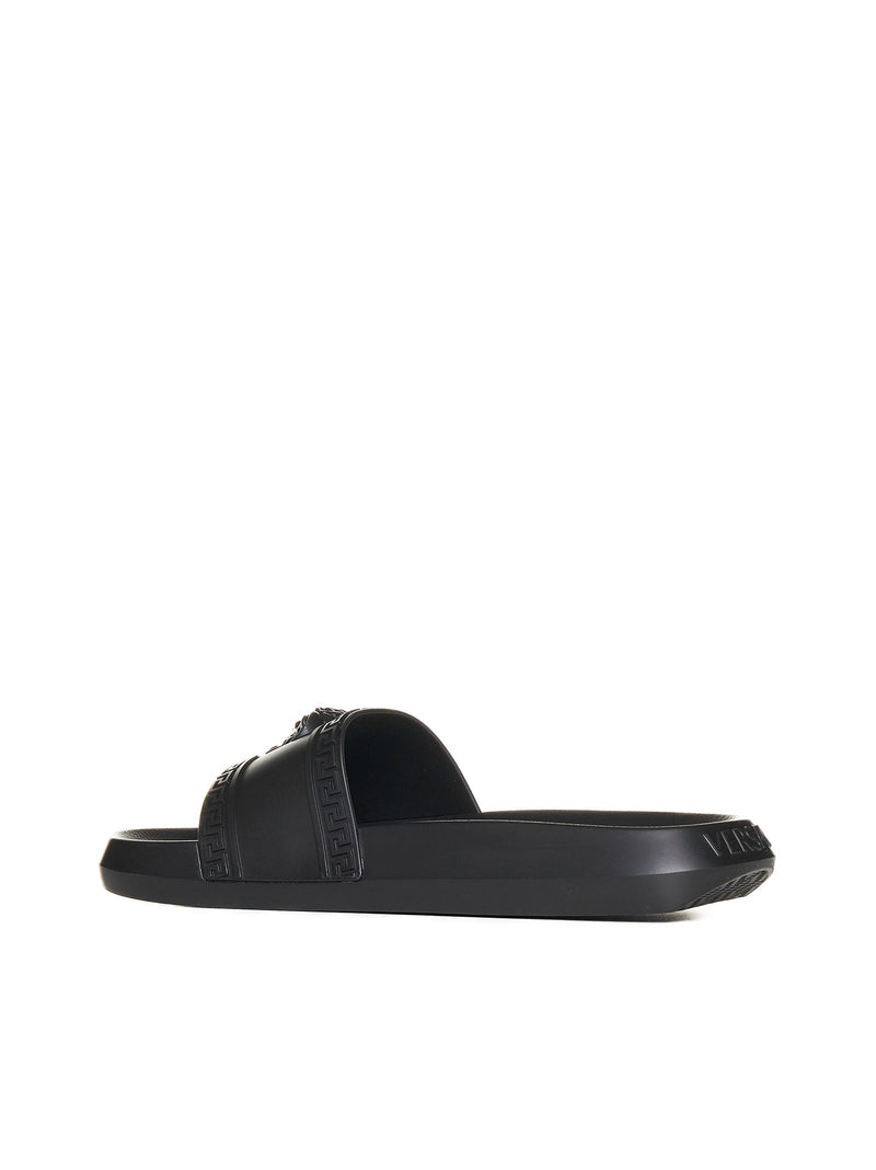 Versace Black palazzo Slides - Men