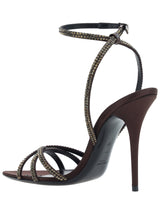 Saint Laurent Crystal Satin Sandal - Women