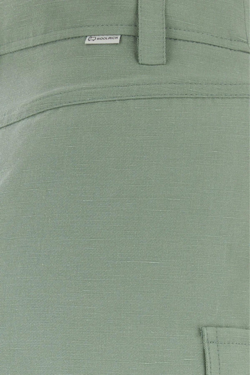 Woolrich Sage Green Viscose Blend Shorts - Women