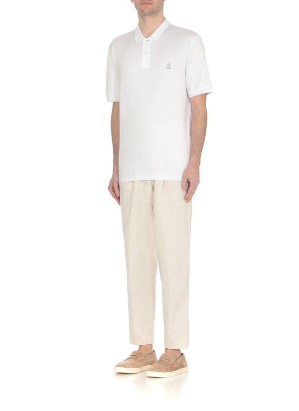 Brunello Cucinelli Logo-embroidered Short-sleeved Polo Shirt - Men