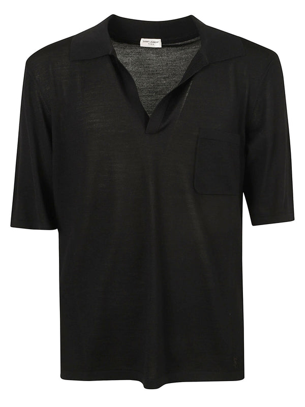 Saint Laurent Patched Pocket Regular Polo Shirt - Men