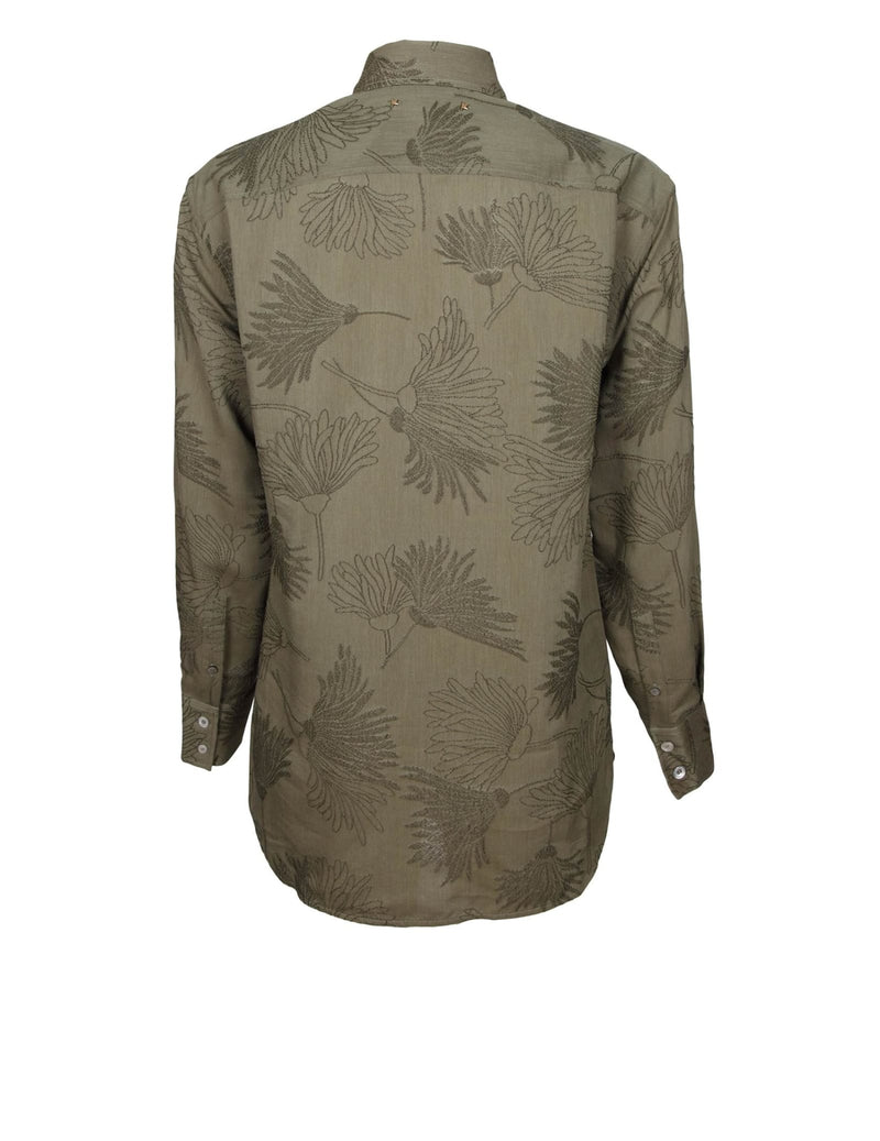 Golden Goose Viscose Shirt With Jacquard Flowers - Women