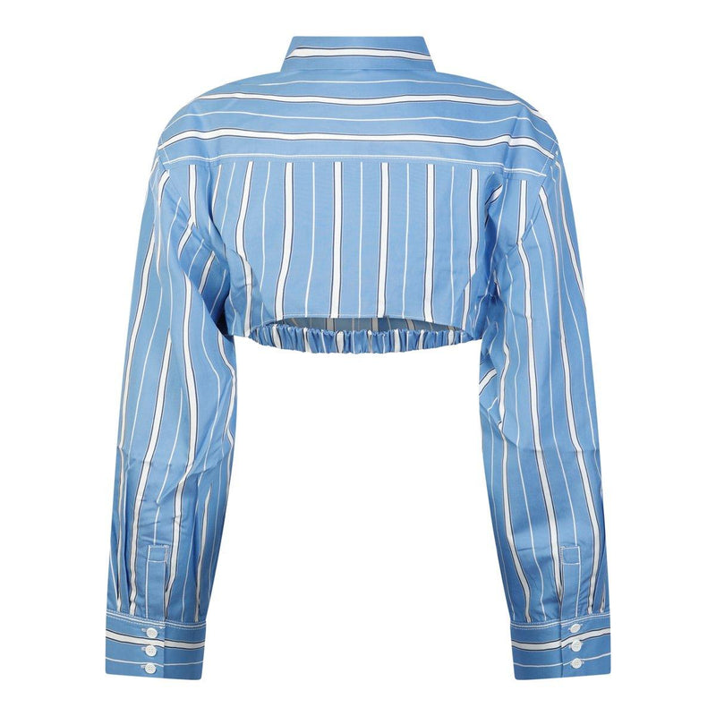 Jacquemus Striped Cropped Long Sleeve Shirt - Women