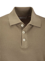Brunello Cucinelli Ribbed Cotton Polo-style Jersey - Men