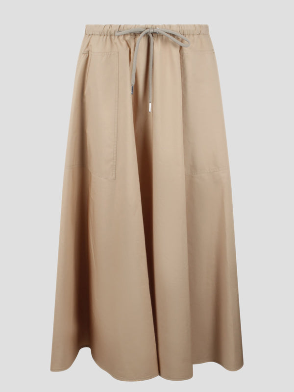 Moncler Poplin Maxi Skirt - Women