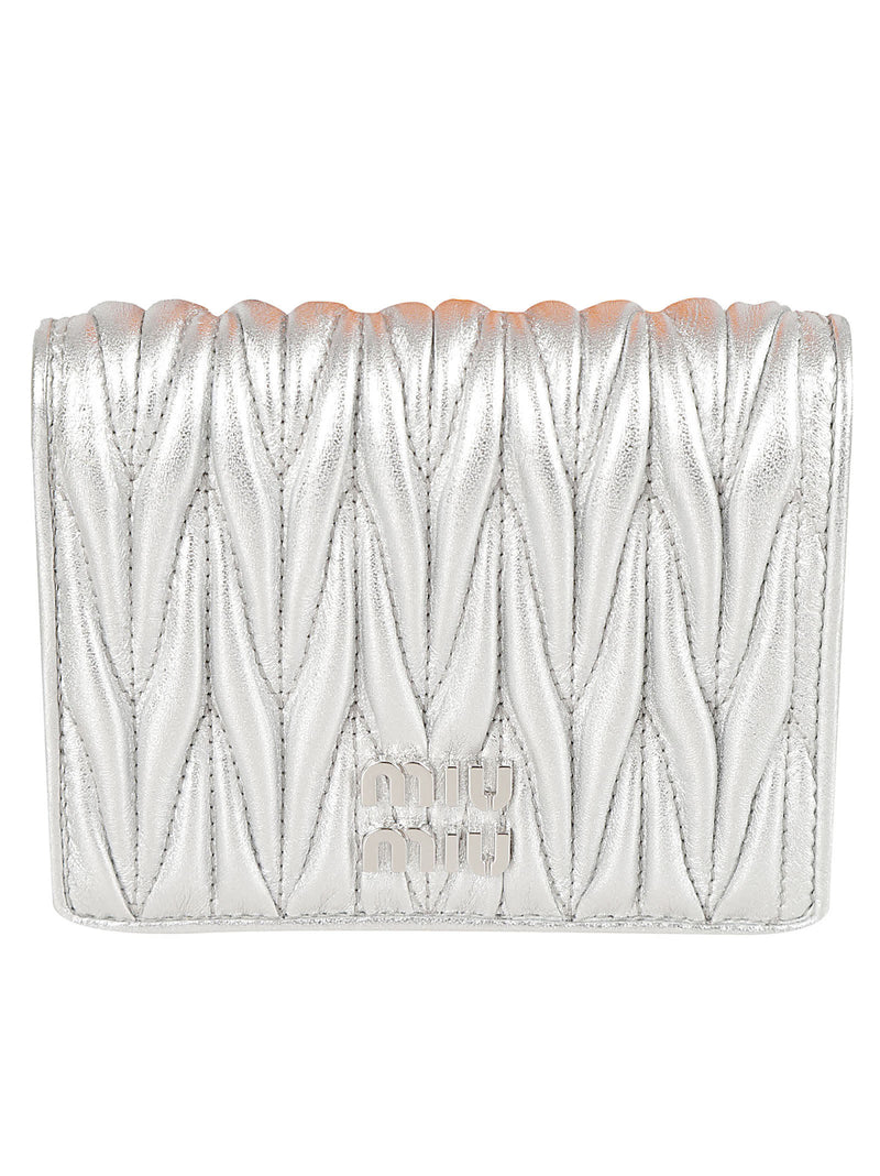 Miu Miu Logo Buttoned Bifold Wallet - Women
