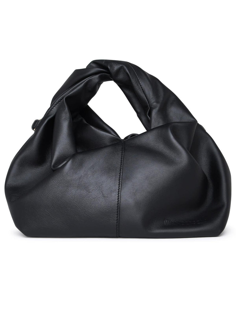 J.W. Anderson Black Leather Hobo Twister Bag - Women - Piano Luigi