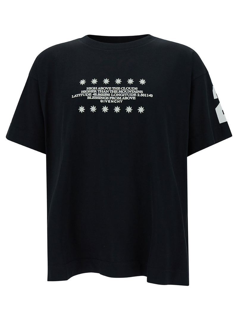 Givenchy Black T-shirt With Graphic Print In Cotton Man - Men