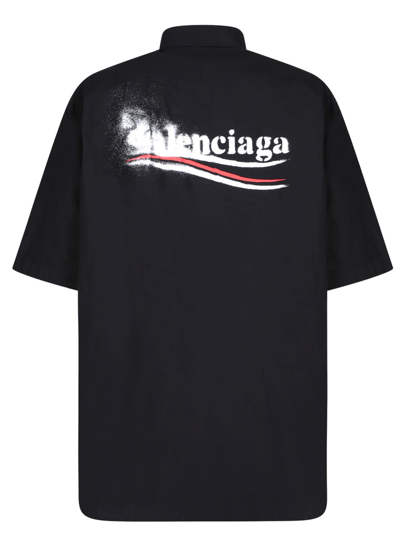 Balenciaga Logo Black Shirt - Men