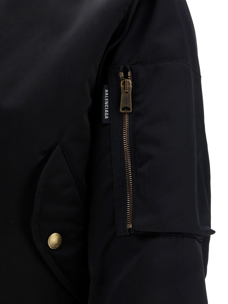 Balenciaga Shrunk Nylon Bomber Jacket - Women