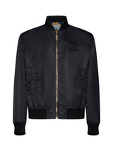 Versace Barocco 600 Black Nylon Bomber Jacket - Men