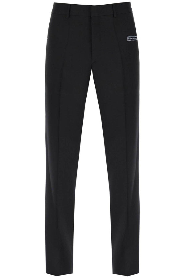 Off-White Straight Leg Tailored Pants - Men