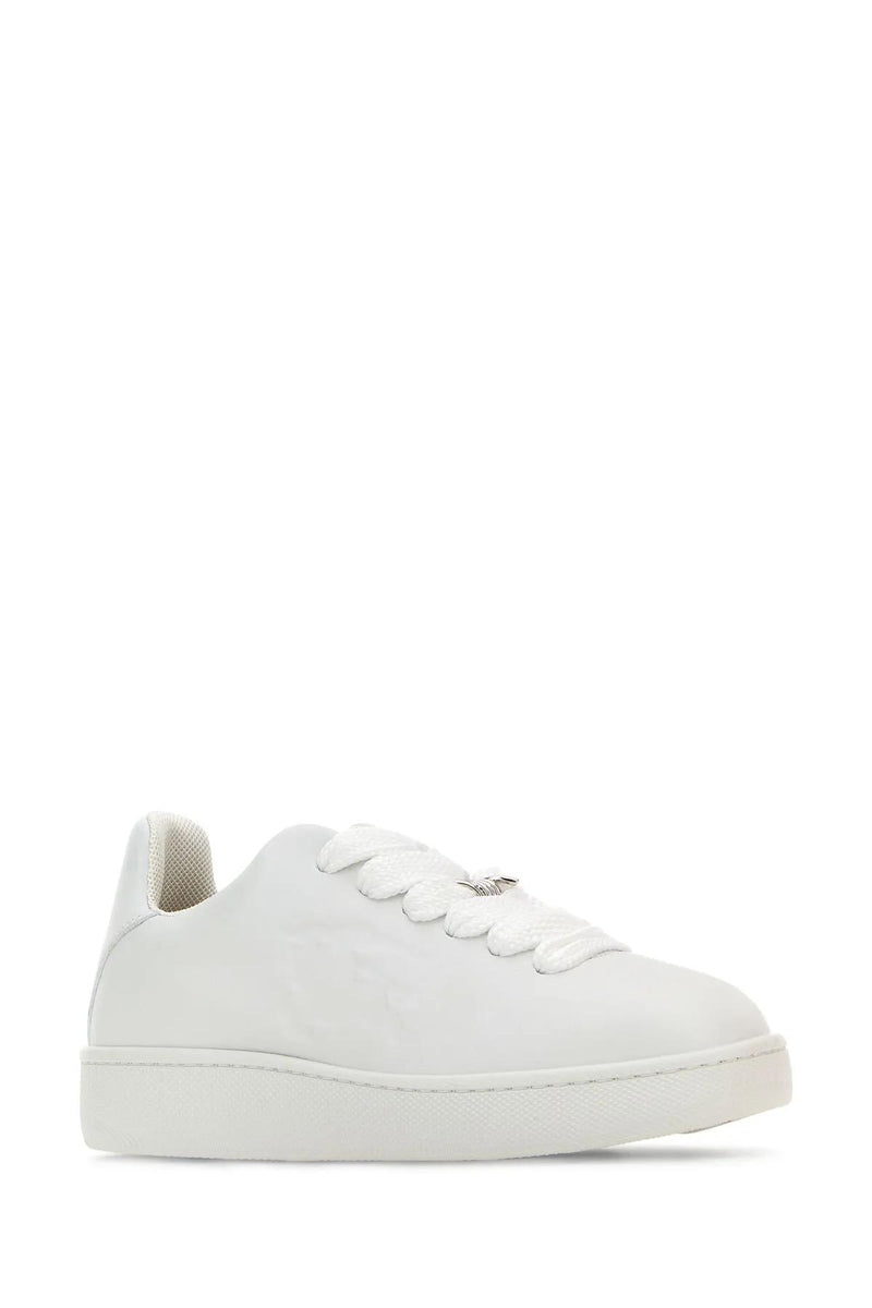 Burberry White Leather Box Sneakers - Women