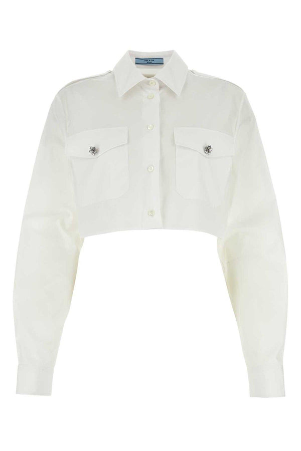 Prada Button-up Cropped Shirt - Women