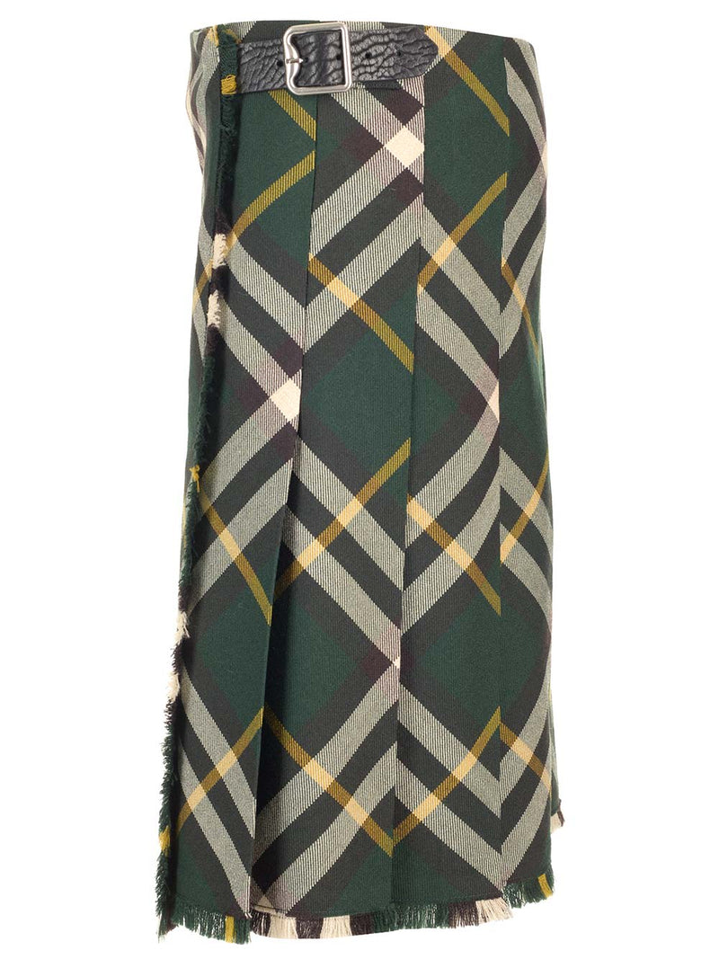 Burberry Check Wool Kilt - Women