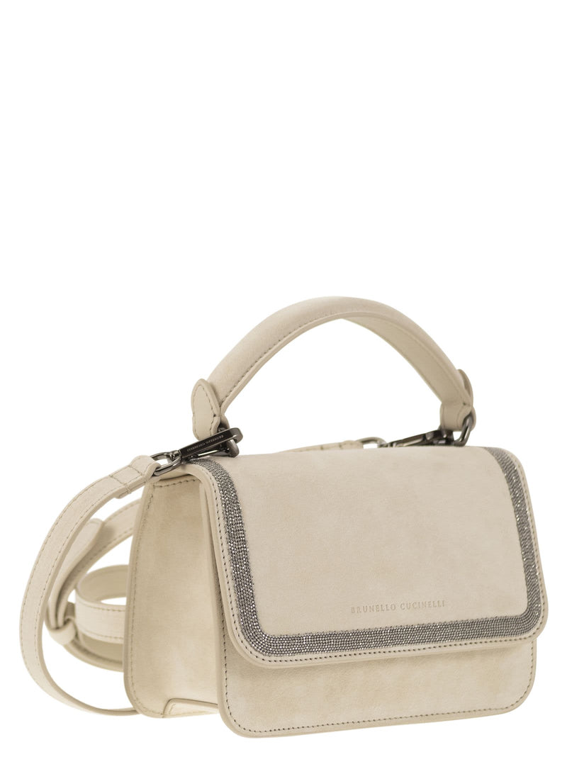 Brunello Cucinelli Suede Bag With Precious Contour - Women