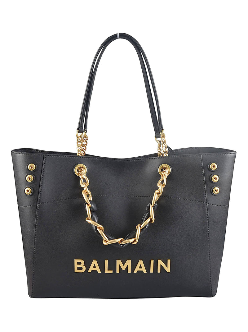 Balmain Chain Embellished Logo Tote - Women