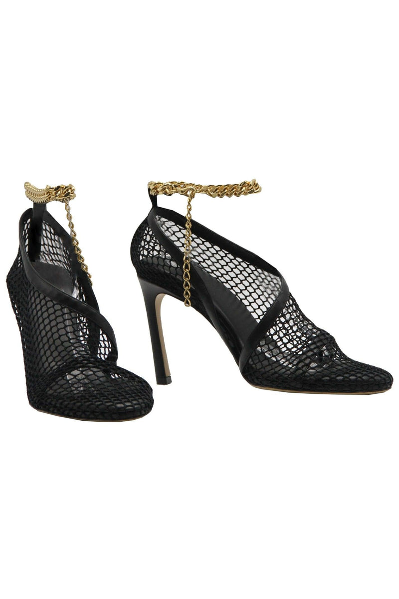 Bottega Veneta Stretch Sandals In Leather And Mesh - Women - Piano Luigi