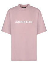 Balenciaga Medium Fit Pink T-shirt - Women