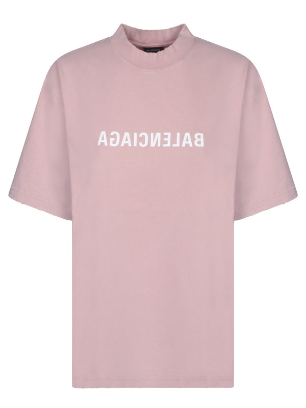 Balenciaga Medium Fit Pink T-shirt - Women