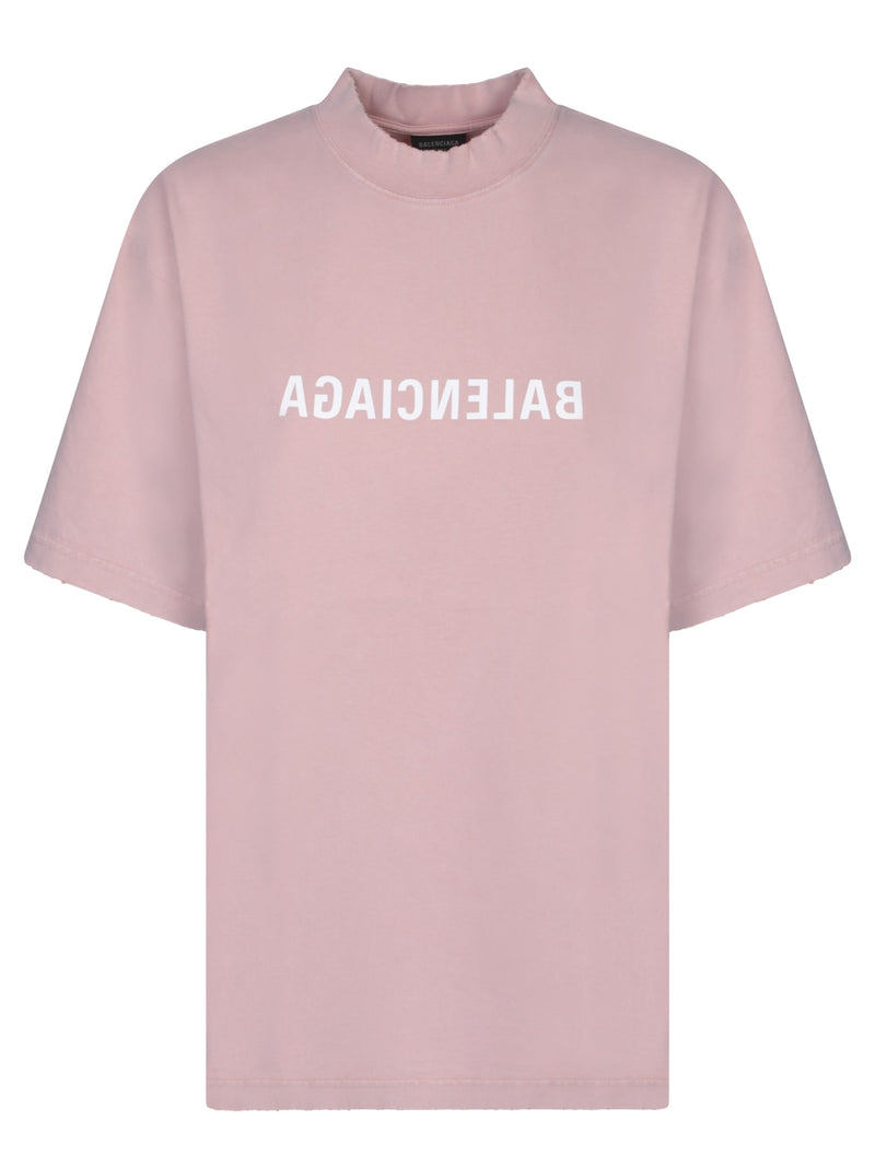 Balenciaga Medium Fit Pink T-shirt - Women