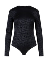 Versace Greca Pattern Long Sleeved Crewneck Bodysuit - Women - Piano Luigi