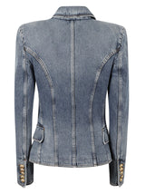 Balmain Double-breasted Denim Blazer - Women