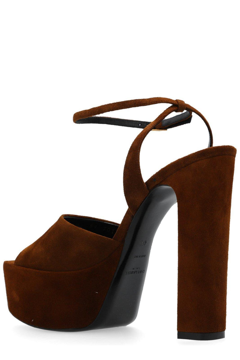 Saint Laurent Jodie Almond Toe Platform Sandals - Women - Piano Luigi