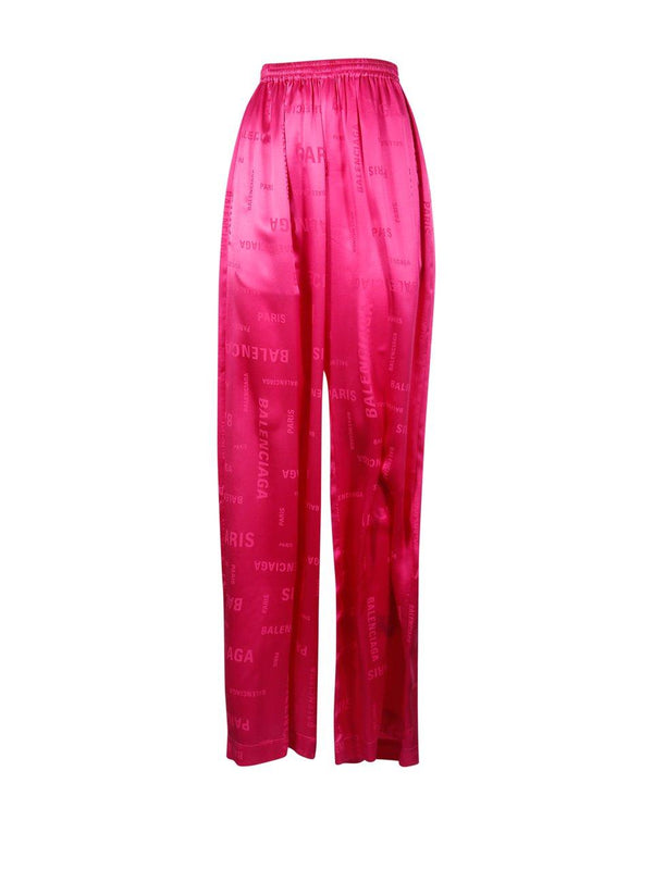Balenciaga Allover Logo Elastic Waist Pants - Women