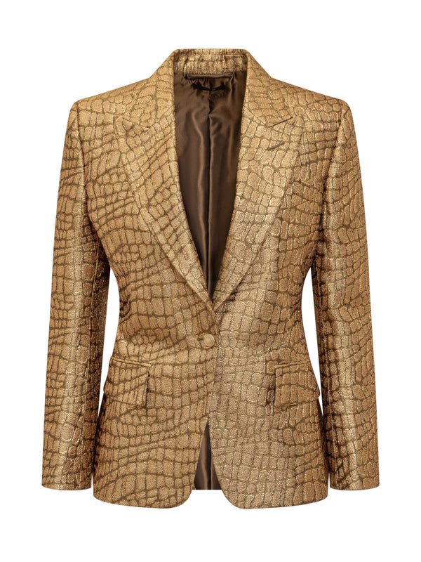 Tom Ford Croco Jacquard Walls Blazer - Women