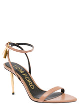 Pink Leather Sandals With Padlock Detail Tom Ford Woman - Women