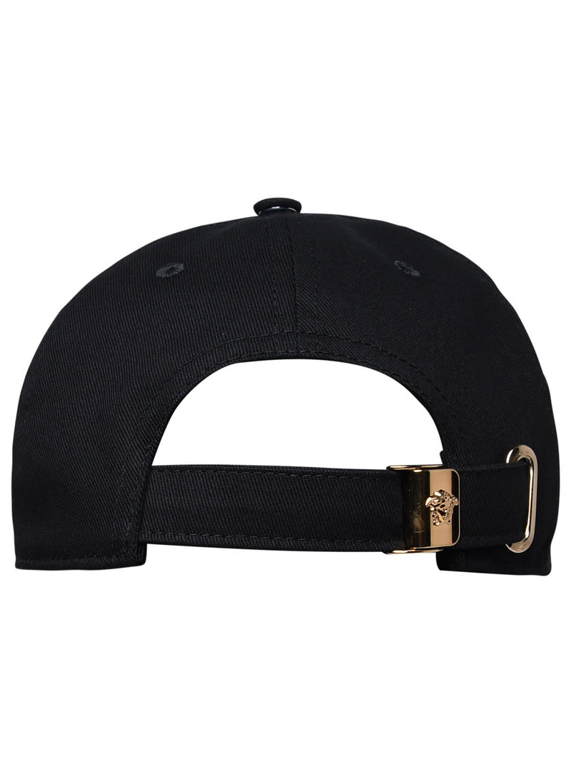 Versace Black Cotton Hat - Women