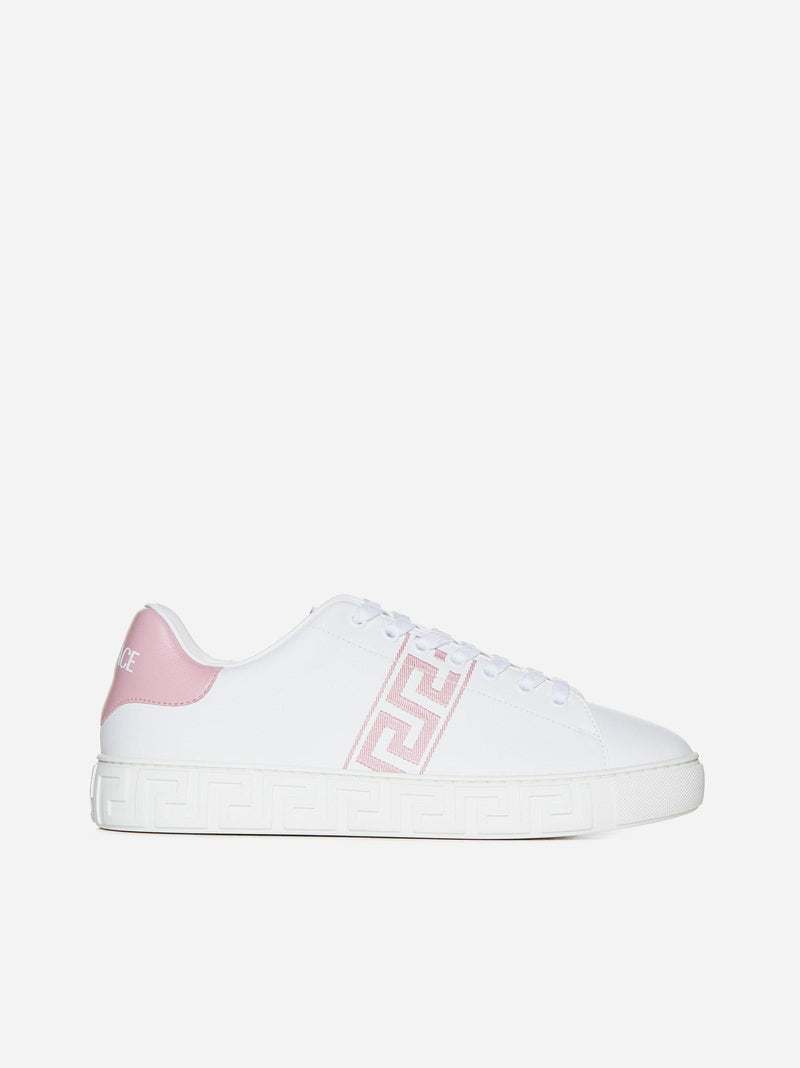 Versace Greca Faux Leather Sneakers - Women