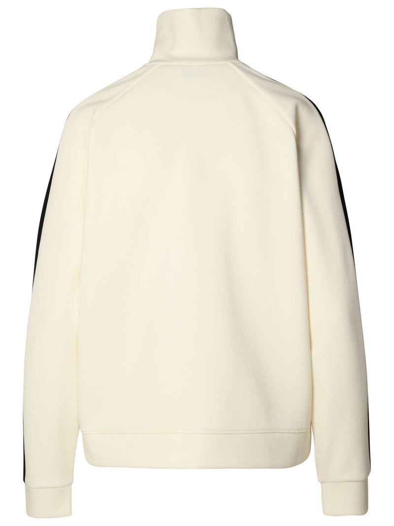 Moncler Ivory Cotton Blend Sweatshirt - Women