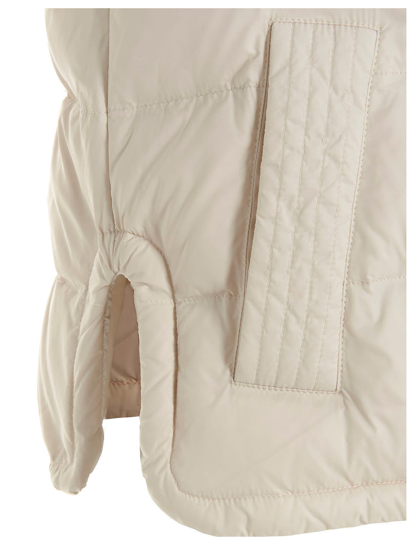 Brunello Cucinelli Sleeveless Down Jacket In Lightweight Nylon With Hood - Women