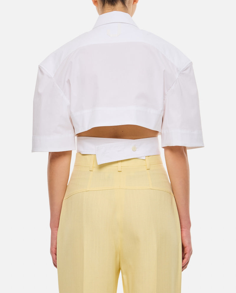 Jacquemus Croppped Cotton Shirt - Women