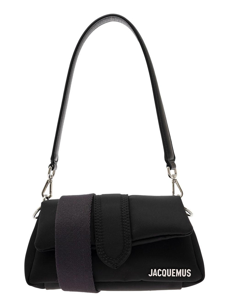 Jacquemus le Petit Bambimou Black Shoulder Bag With Metal Logo Lettering In Nylon Man - Women - Piano Luigi