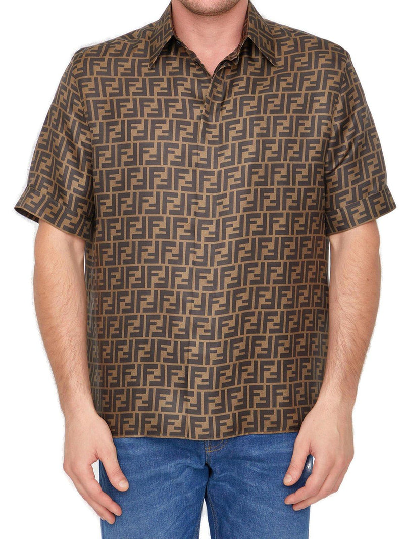 Fendi Ff Motif Short Sleeved Shirt - Men