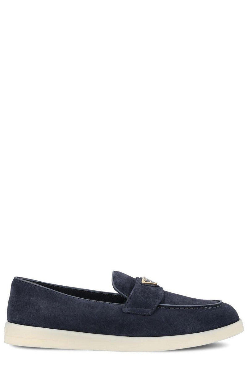 Prada Logo Plaque Slip-on Loafers - Women