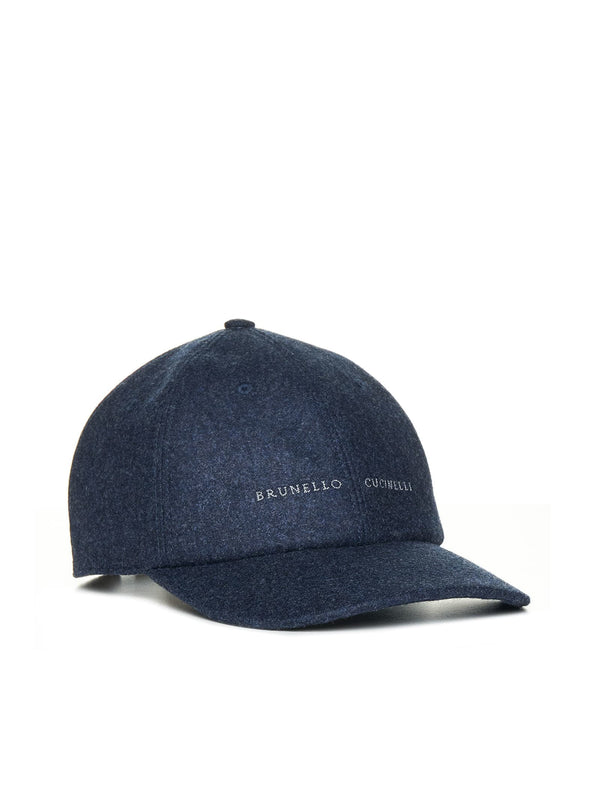 Brunello Cucinelli Logo Wool Baseball Cap - Men