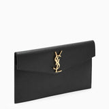 Saint Laurent Black Leather Uptown Envelope - Women - Piano Luigi